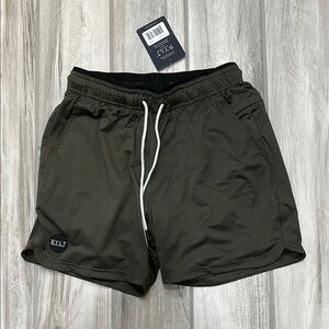 BYLT - Green Athletic Shorts with Elastic Waistband and Moisture-Wicking Fabric
